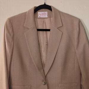 Pendleton Wool Blazer in Tan Petite   Vintage Size 8-10